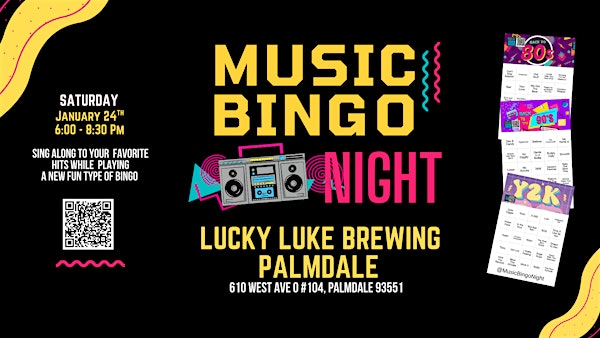 Music Bingo Night @ Lucky Luke Brewing Palmdale | Lucky Luke Brewing