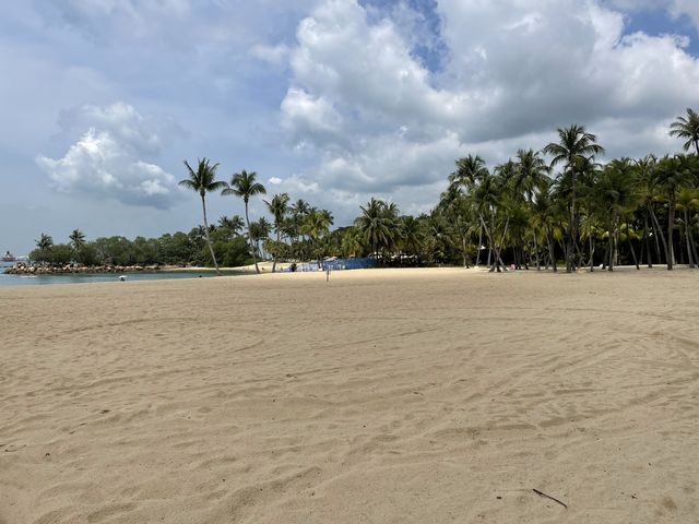 Sun and sand at Siloso Beach Sentosa SG