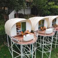 ไปนอนแช่อ่างชมวิวทุ่งนาและภูเขา ⛺