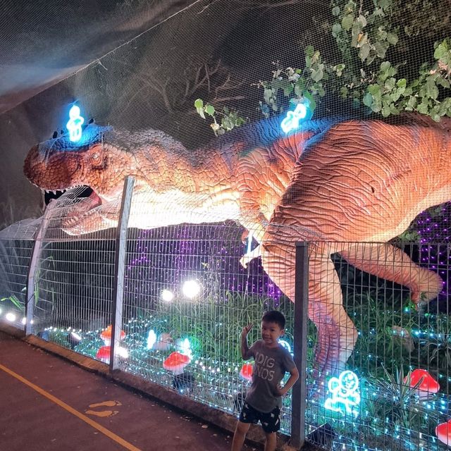 Christmas Lights With The Dinosaurs