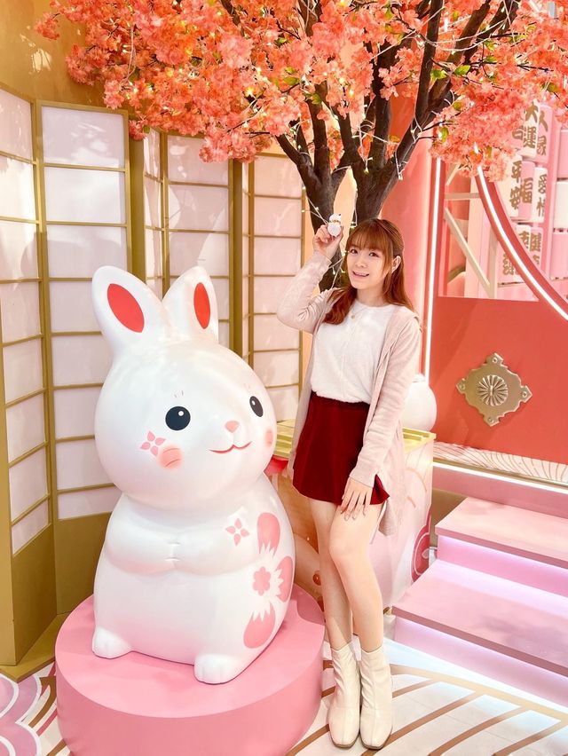 絕美日系新年打卡位🌸「花滿東港．玉兔迎福」和風櫻花園林🌸