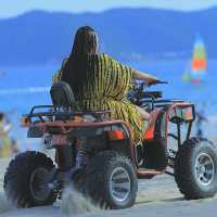 Quad biking in Yalong bay beach, Sanya. 