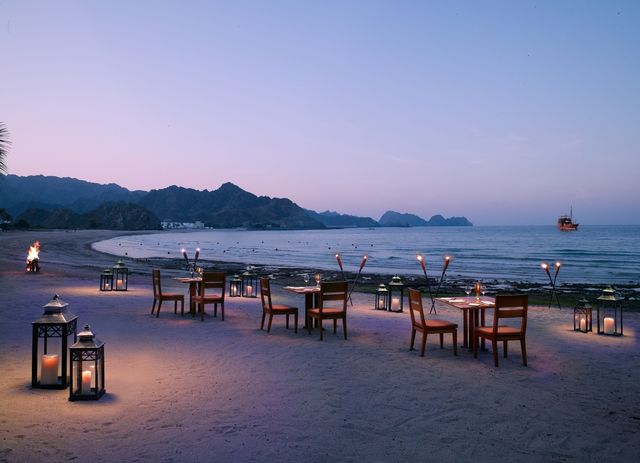 The Ritz-Carlton Hotel in Oman: recognized as one of the best hotels in the Middle East in 2022.