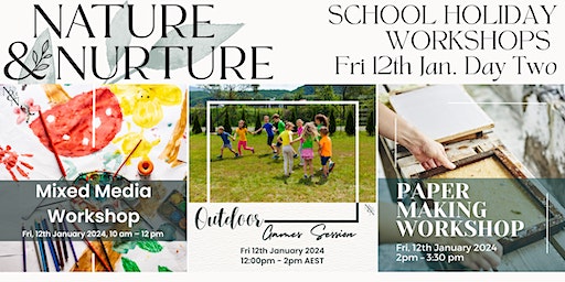 School Holiday Program - Day 2 - Mixed Media / Paper Making | Nature and Nurture - East Maitland Scout Hall