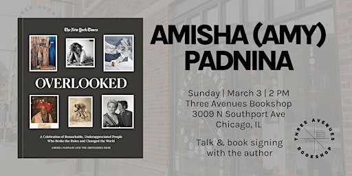 Talk & Book Signing with The New York Times Editor, Amisha (Amy) Padnani | Three Avenues Bookshop
