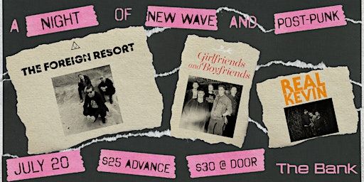The Foreign Resort & Girlfriends and Boyfriends Canada Tour | The Bank Art House, 22 King Street, Welland, ON, Canada