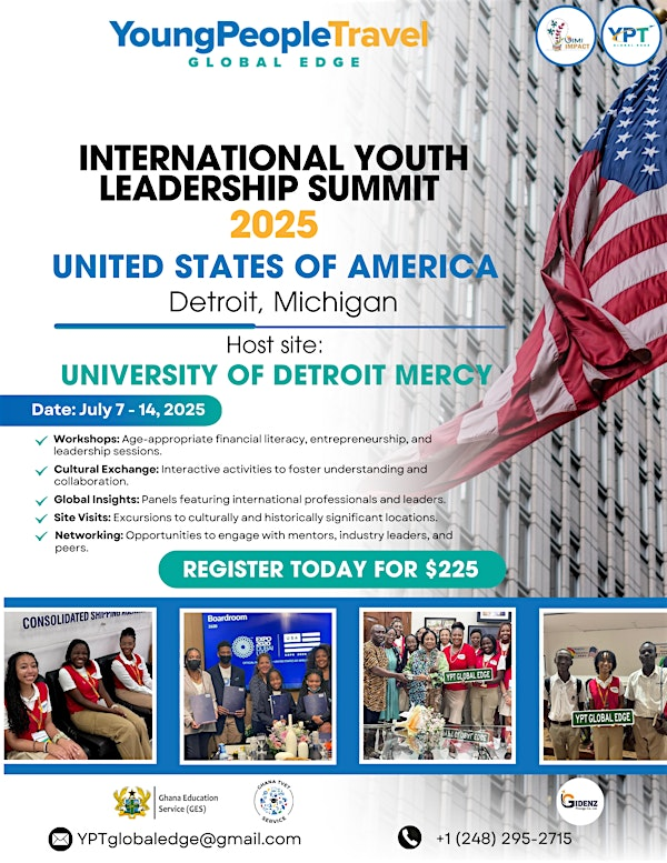 International Youth Leadership Summit 2025 - Hosted by YPT Global Edge | University of Detroit Mercy