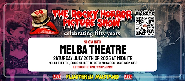 ROCKY HORROR at the MELBA THEATRE - Saturday 7/26/25 | Melba Theater