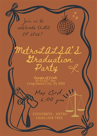 MetroLALSA 2026 Graduation | The Greats of Craft - LIC Warehouse