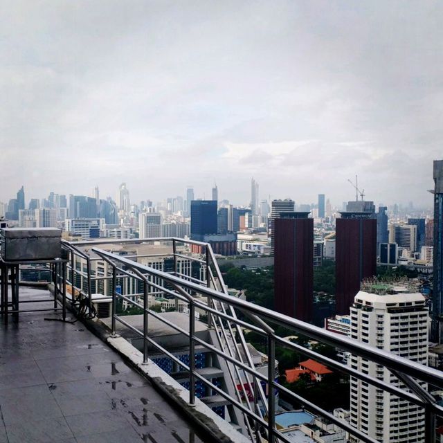 breakfast  with skyscrapers view at Baiyoke