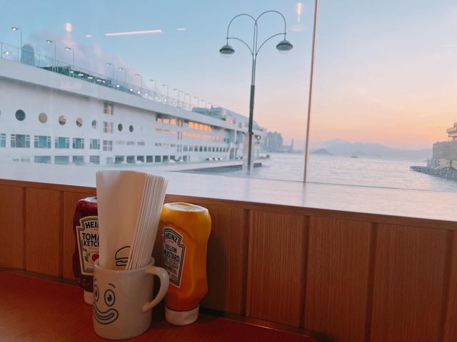 超好食漢堡包🍔配日落🌄加海景❤️