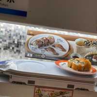 Entertaining Sushi that comes on ‘train’