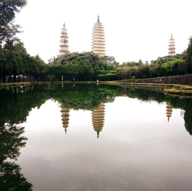 Three pagodas in Dali, Yunnan, China