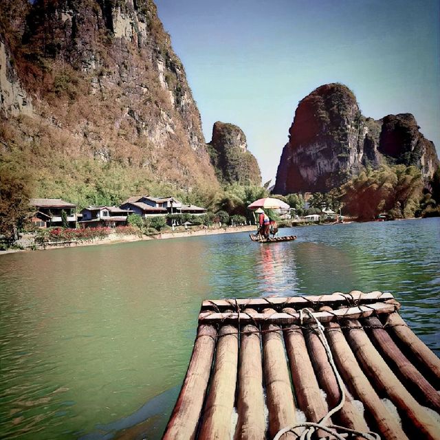 Bamboo rafting in Yangshuo ❤️