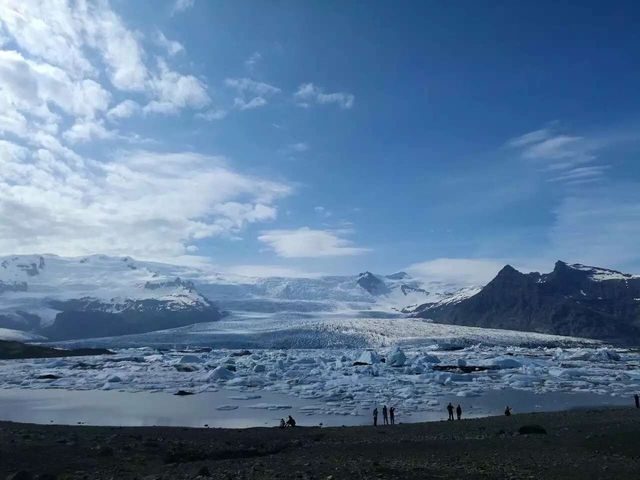 In June, Iceland, from Vik to the glacier lake, all the way.