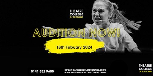 TCOS// FEBRUARY AUDITIONS | Theatre School Of Scotland