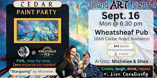 Paint Party at The Wheatsheaf Pub, Monday September 16, painting " Stargazing" with Michelee | Wheatsheaf Pub & Liquor Store