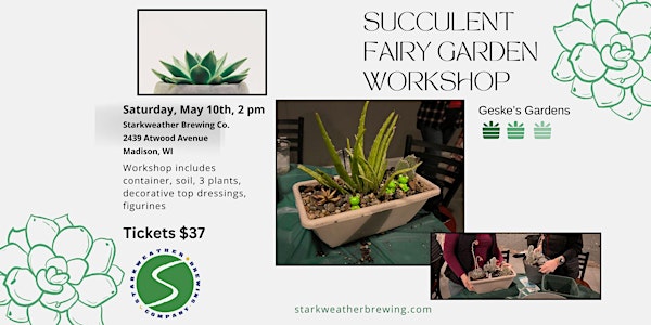 Succulent Fairy Garden Workshop - To Mom’s with Love | Starkweather Brewing Company