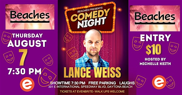 COMEDY NIGHT AT BEACHES! | 301 E International Speedway Blvd