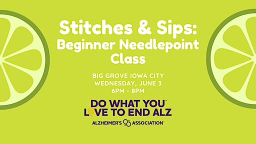 Stitches & Sips | Beginner Needlepoint Class | Iowa City | Big Grove Brewery & Taproom