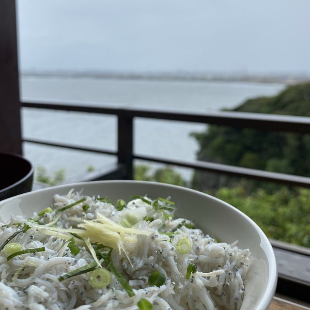【江ノ島】海を眺めながらしらす丼を食す