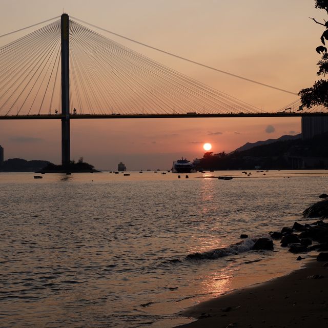 汀九橋日落