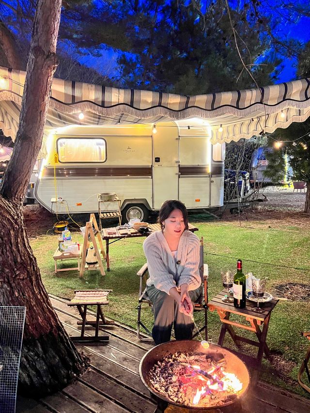 포천의 유니크한 빈티지 카라반 캠핑여행