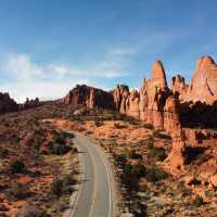 Spectacular aerial views Arches National Park