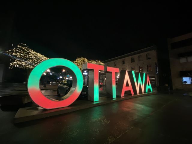 Byward Market at night in Ottawa