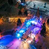 Novosibirsk Russia City View in Christmas