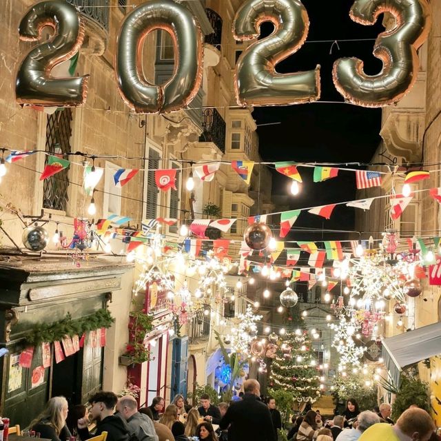 New Year's Eve in Valletta, Malta. 