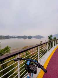 Cycling around Qingshan Lake ⛰🌿🍃