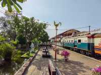 Hua Hin old and new train stations and Royal Open Air Barber Shop