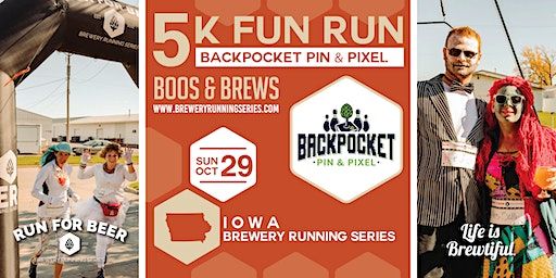 Boos & Brews 5k Beer Run x Backpocket Pin & Pixel | IA BRS (Johnston) | Backpocket Pin and Pixel