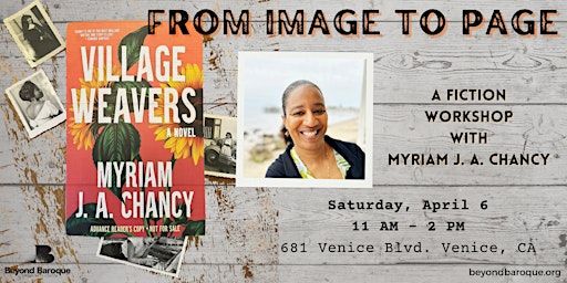 From Image to Page with Myriam J. A. Chancy | Beyond Baroque Literary Arts Center