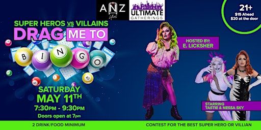 DRAG ME TO BINGO! Superhero vs Villain. SATURDAY MAY 11TH, 2024 | Scranton, Pa