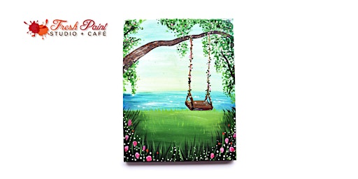 In-Studio Paint Night - Dreamy Summer Swing Acrylic Painting | Fresh Paint Studio + Cafe Toronto