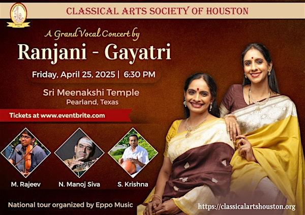 A Grand Vocal Concert by Ranjani Gayatri | Sri Meenakshi Devasthanam