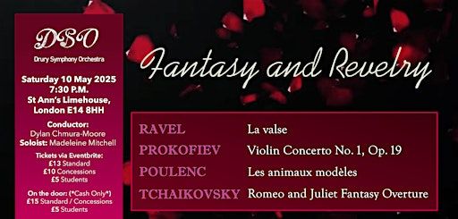 Drury Symphony Orchestra: "Fantasy & Revelry" | St Anne's Church, Limehouse