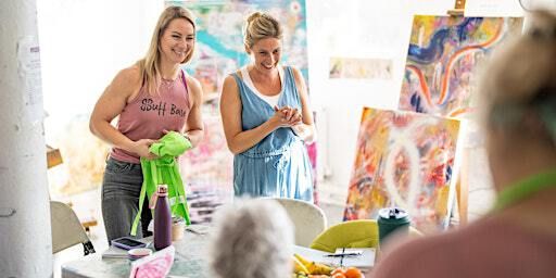 Paint your own Large Abstract Painting workshop in Brighton | Lawrence Art Studio