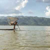 Inle lake and a floating village 