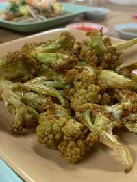 ชิมผัดดอกนานกิงแห้งอบซอสอร่อยที่พะเยา