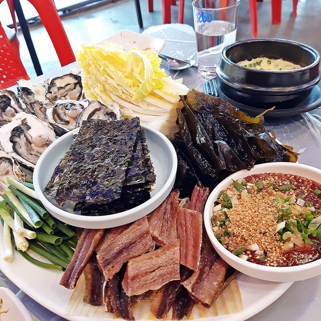 포항 영일대의 과메기와 물회 맛집, 조개2번지