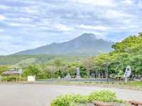利尻富士と公園