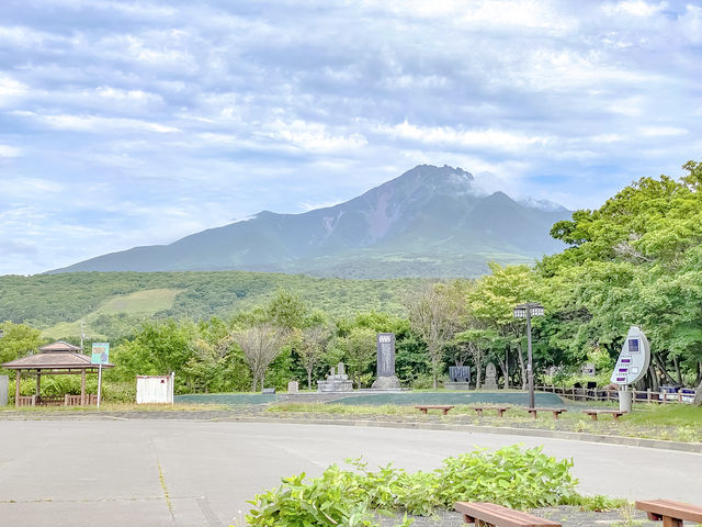 利尻富士と公園