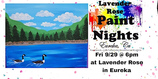 Lake Scene Paint Night at Lavender Rose in Eureka (Eureka) | Lavender Rose Paint Nights