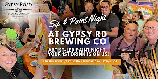 Paint and Sip at Gypsy Rd Brewing Company Kernersville | Gypsy Road Brewing Co.