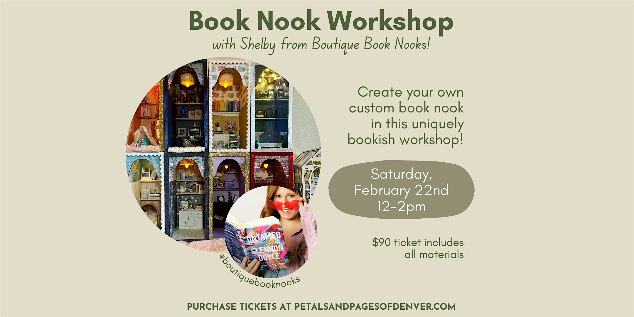 Book Nook Workshop at Petals & Pages | Petals & Pages of Denver