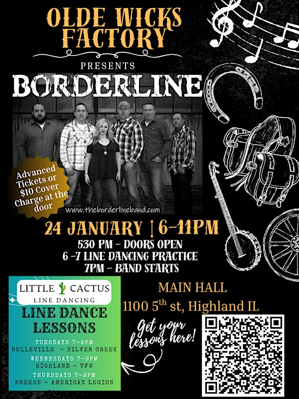 Borderline & Line Dancing at The Olde Wicks Factory | The Olde Wicks Factory