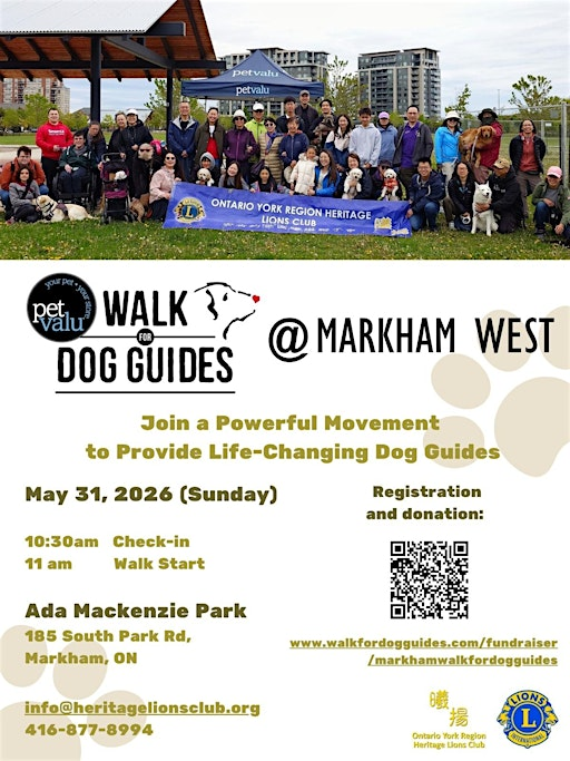 Walk for Dog Guides OYRHLC - Supporting Independence & Mobility | Ada Mackenzie Park